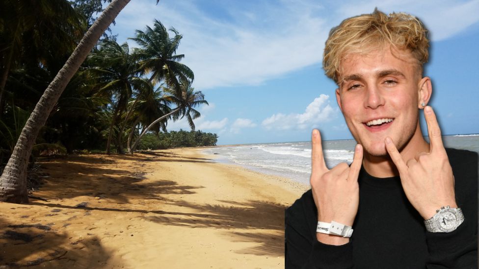 The Puerto Rican authorities are investigating which beach Jake Paul was on and if any laws were broken (file photos)