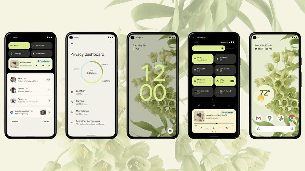 Шесть анонсов от Google I/O 4 Android 12 can create colour palettes that compliments the background image