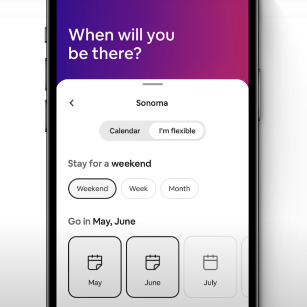 Airbnb's new search functionality is designed for people looking outside traditional, fixed holiday periods