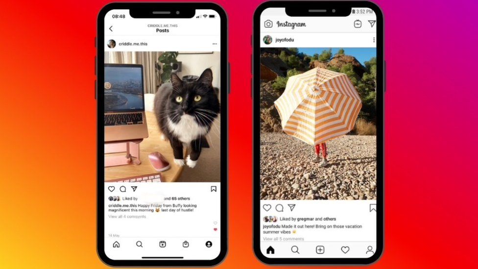 Instagram позволяет пользователям скрывать лайки, чтобы снизить давление в социальных сетях 2 Как выглядят сообщения с включенным (слева) и скрытым (справа) подсчетом лайков