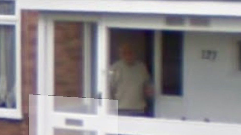 Neil Henderson's late father, photographed at his front door