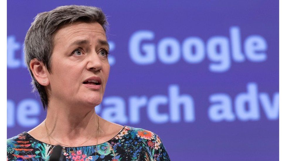 European Commission executive vice-president Margrethe Vestager said is concerned Google dominates every aspect of the advertising ecosystem