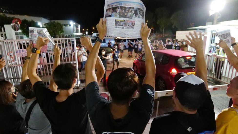 The row centred on who to use as a source of information - the Chinese state or Hong Kong protesters