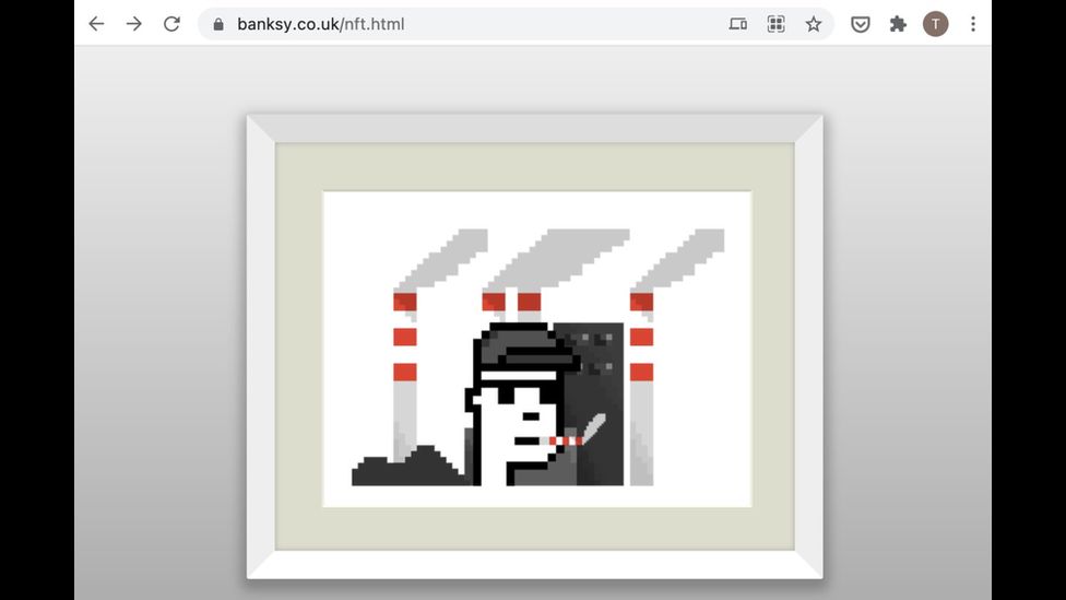 The fake Banksy NFT was advertised on the artist's official website