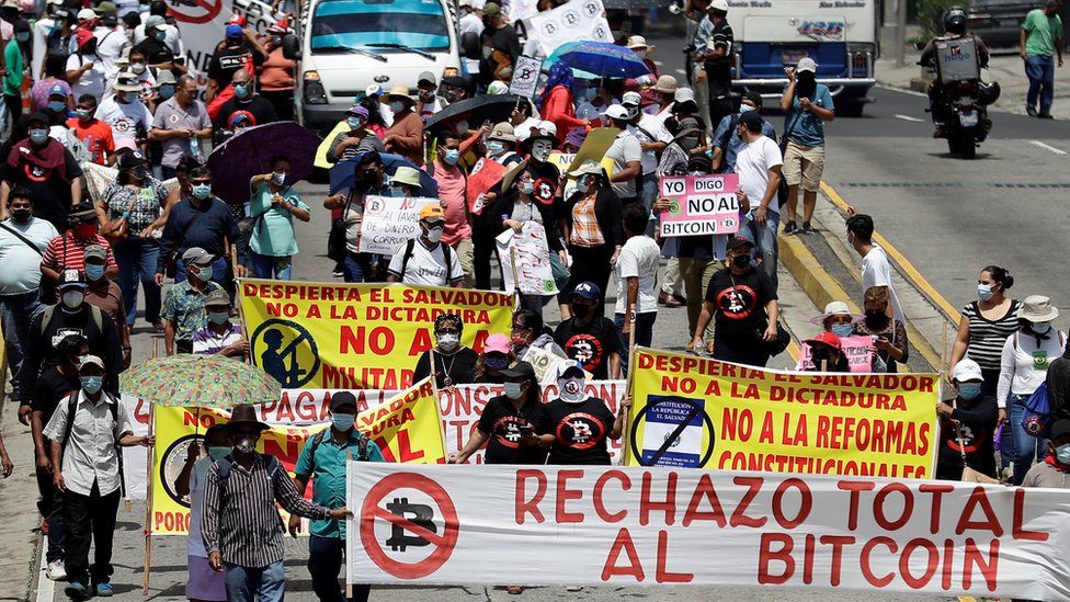 Protestors fear Bitcoin's adoption may cause instability for one of Latin America's poorest countries