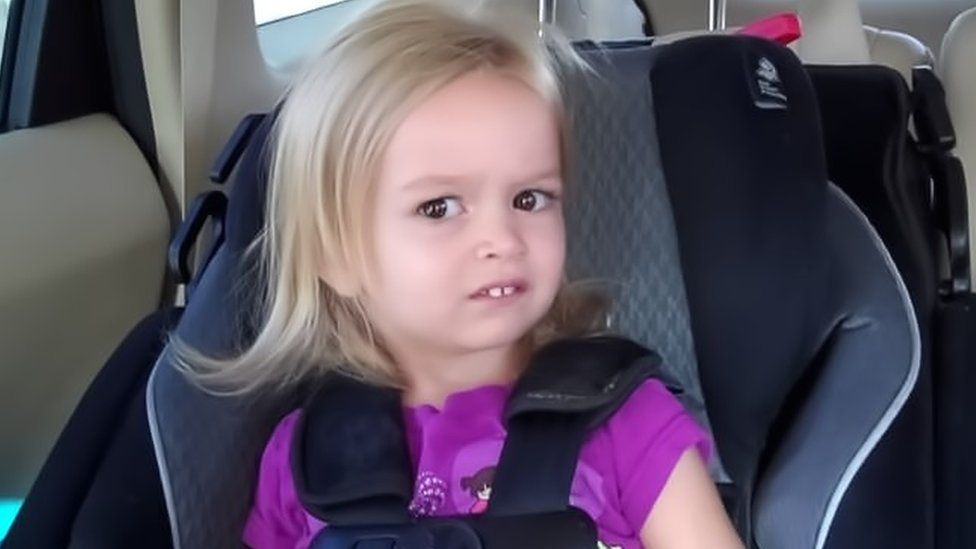 Chloe Clem's disapproving look when she was two years old has become an internet sensation