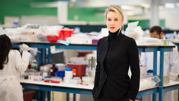 Image caption, Elizabeth Holmes, founder of Theranos