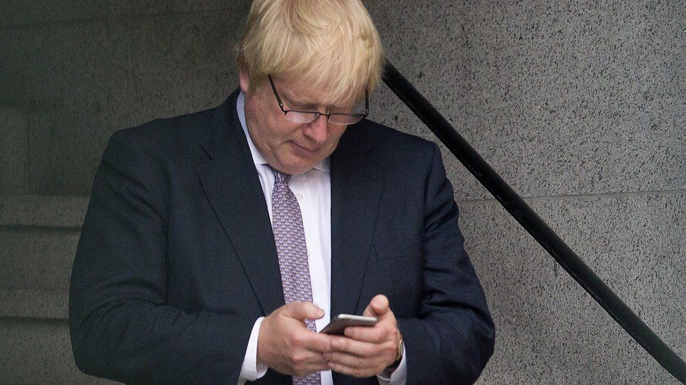 Image caption, Boris Johnson is known to use WhatsApp
