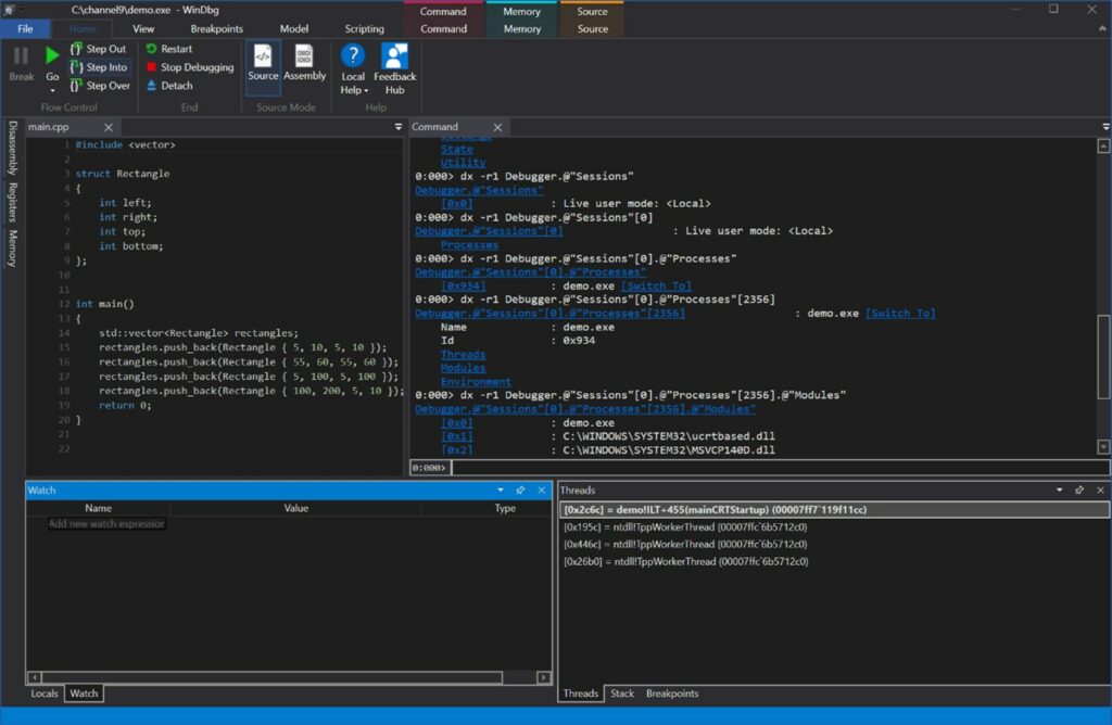 Новый WinDbg
