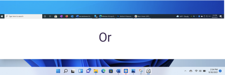 Панель задач Windows 10 в сравнении с панелью задач Windows 11
