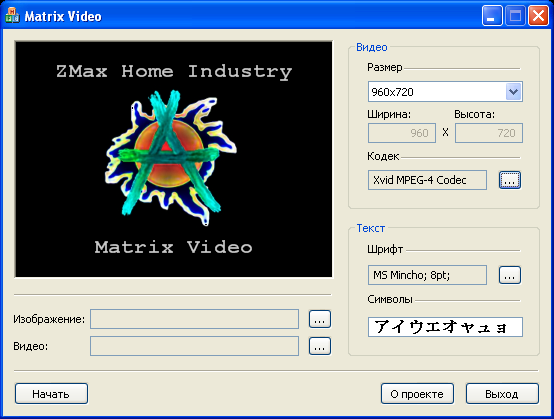 Matrix Video. Making from any image - video with a matrix effect