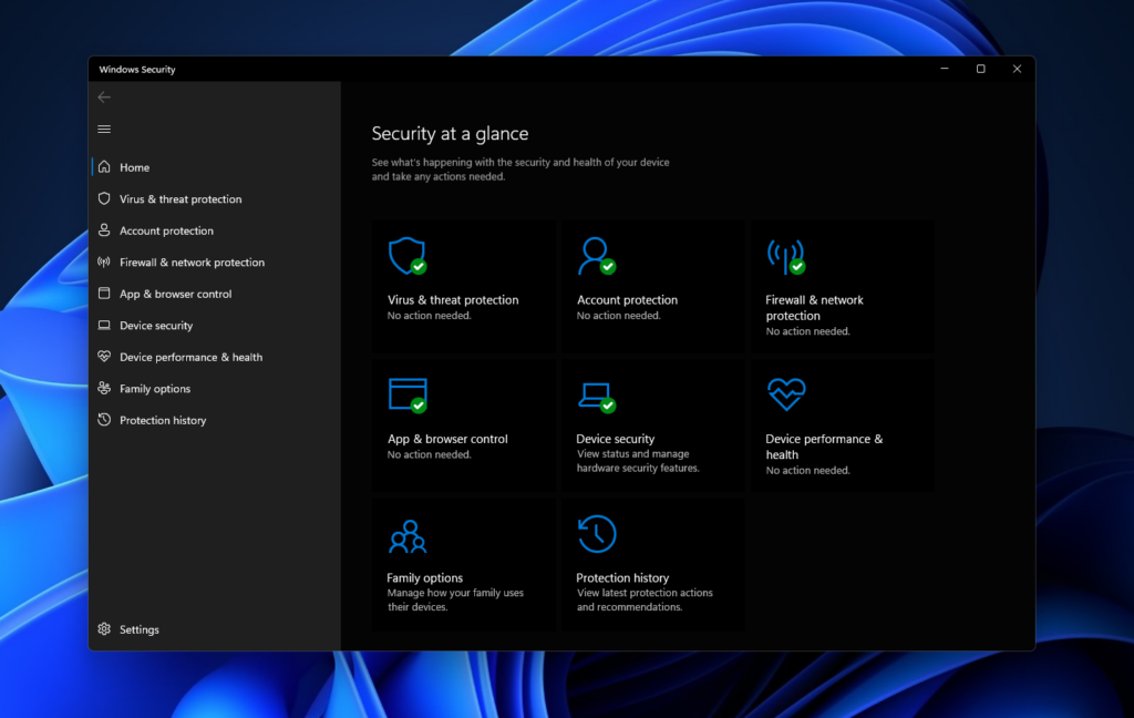 Безопасность Windows 11