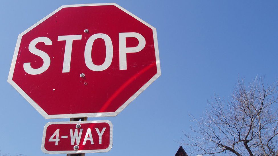 A 4-way stop sign