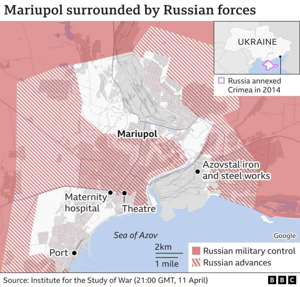 BBC Map of Mariupol