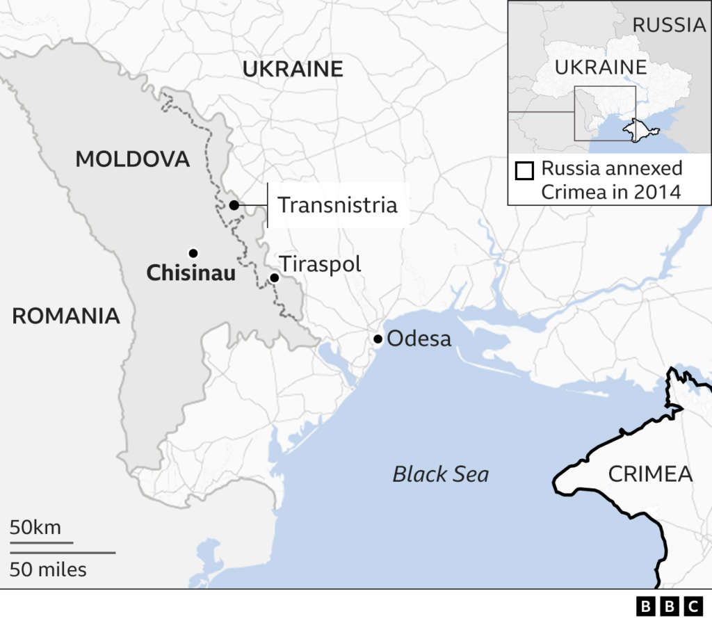 Карта Молдова/Приднестровье