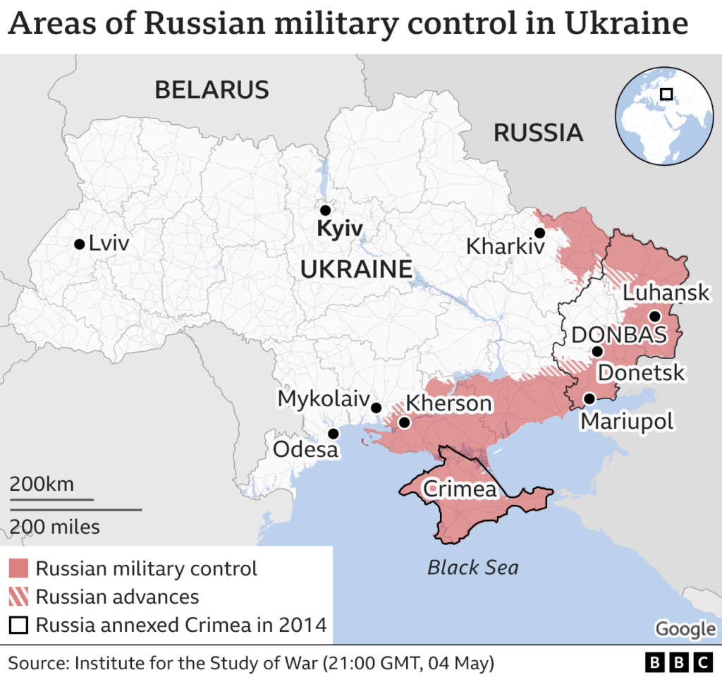 Война в Украине затянулась, признает союзник путина лукашенко 2 Карта, показывающая районы Украины, находящиеся под контролем россии