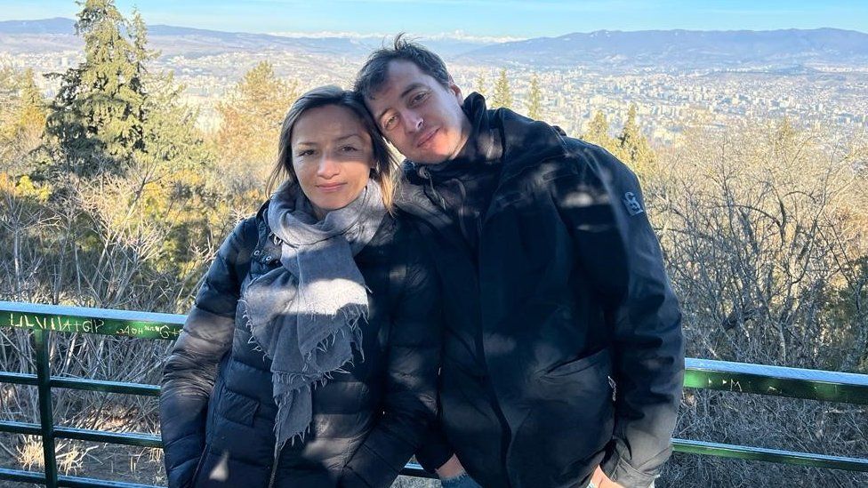, Yulia Sheremet said her husband Oleksandr had just returned from a trip to the mountains when the Russians invaded