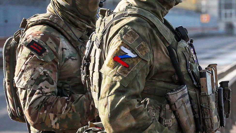 , Russian servicemen near Kherson, southern Ukraine