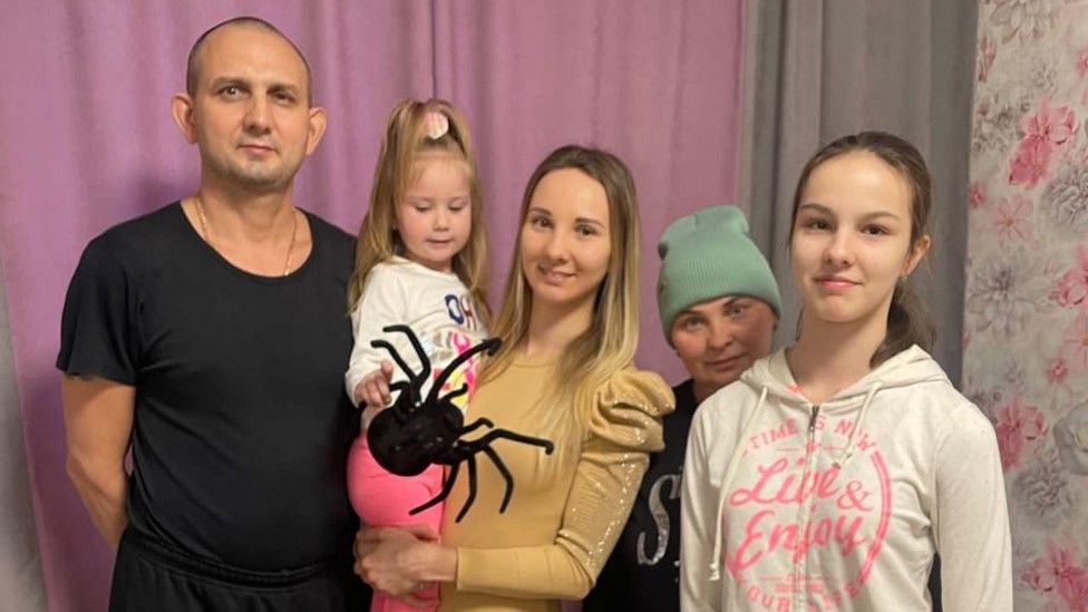 , Vladimir with his family before the Russian invasion