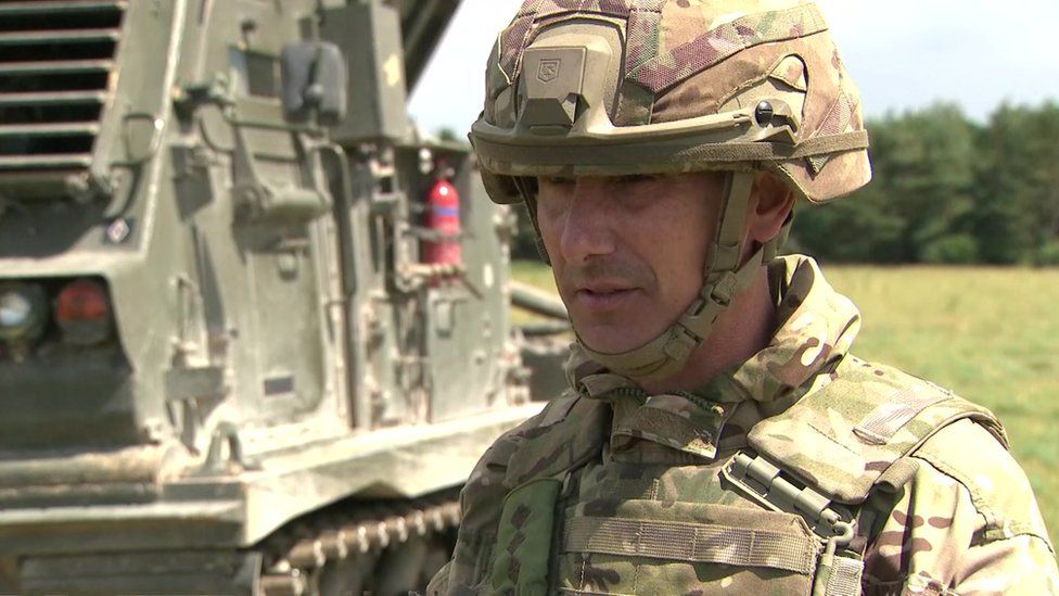 , Capt James Oliphant said there is a "common language" with Ukraine's experienced artillery soldiers
