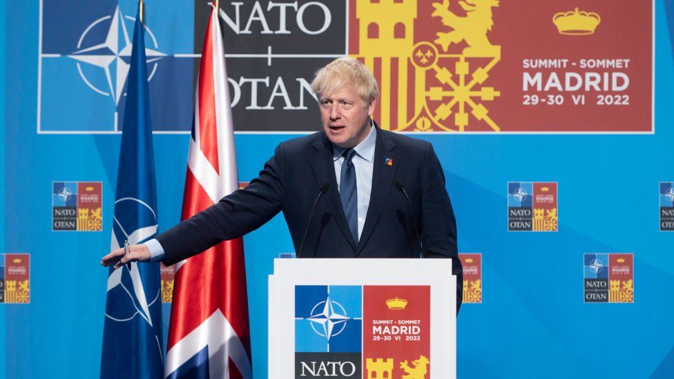 , Boris Johnson said the UK would increase defence spending to 2.5% of GDP
