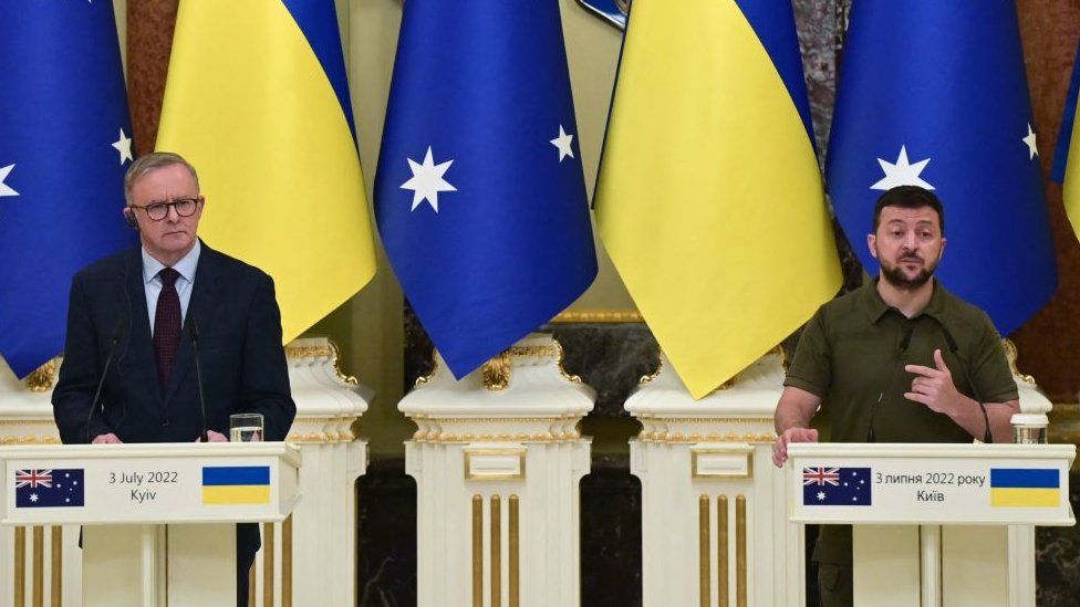 , The visit to Ukraine was the first by any Australian prime minister