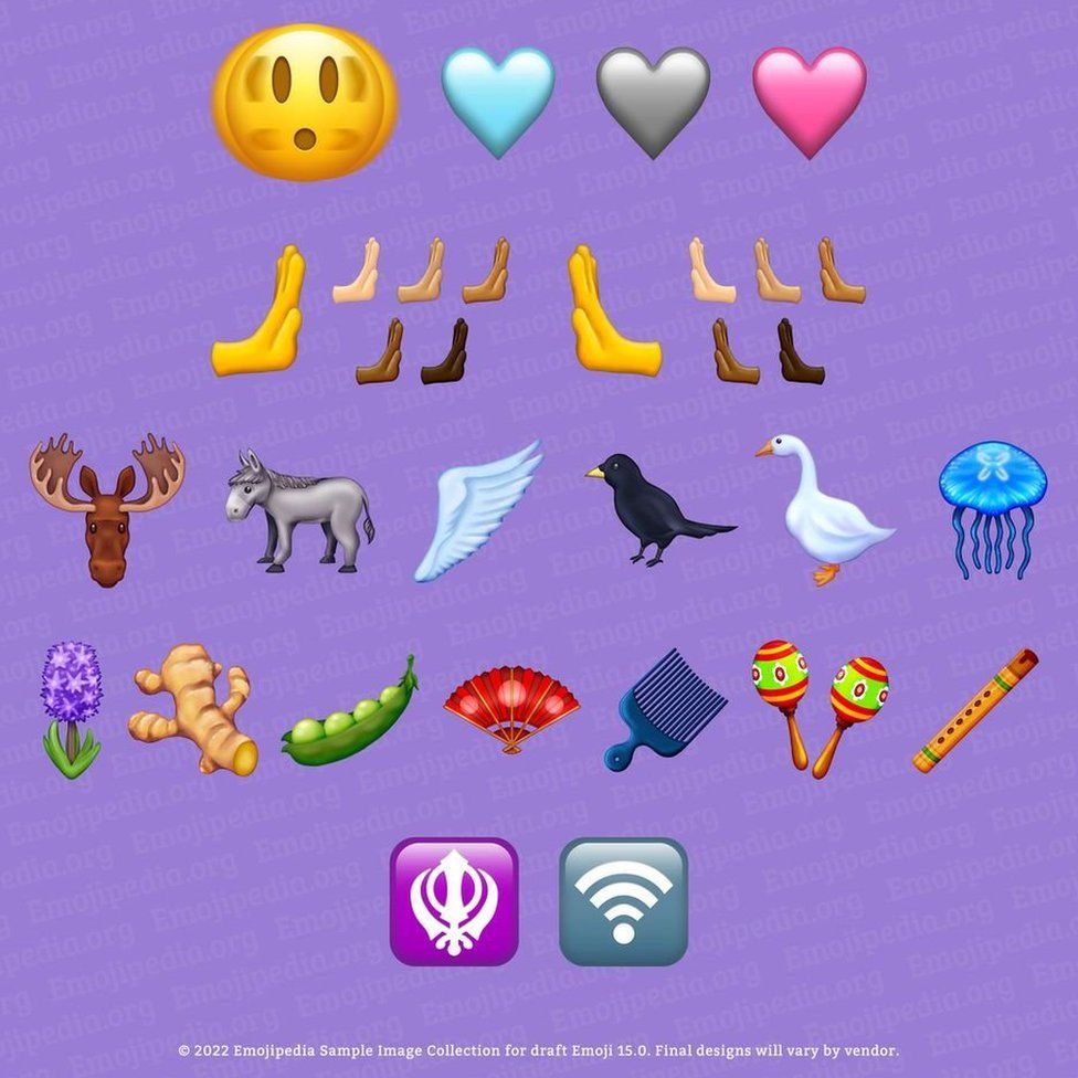 Все смайлики, которые планируется включить в Emoji 15.0