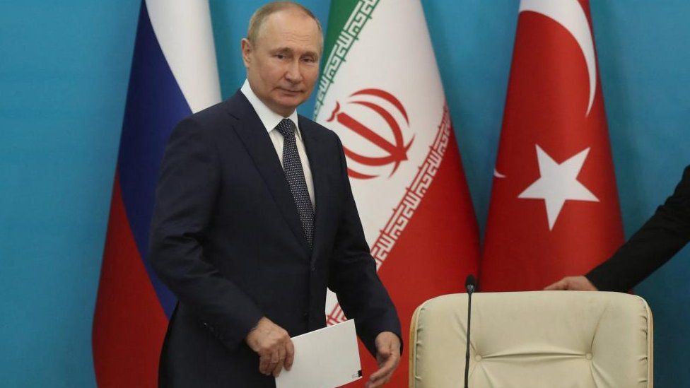 The Russian president saw the Tehran summit as a chance to show he still has powerful allies and influence