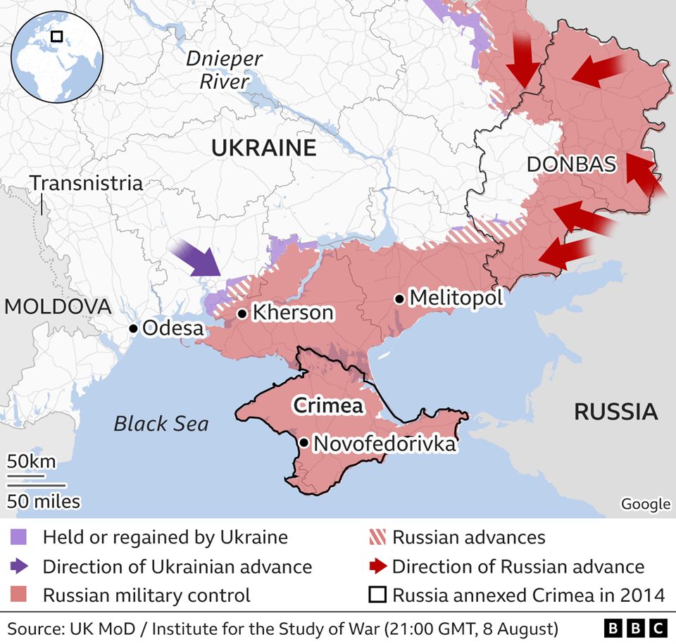 Карта Крыма - Великобритания