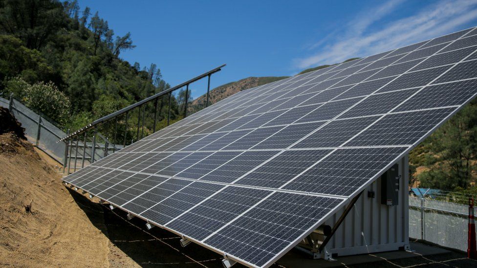 Briceburg in California now receives much of its power from a local solar system