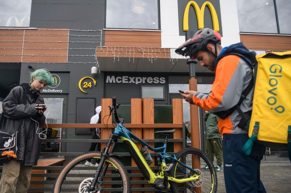 A McDonald's back in business in Kyiv