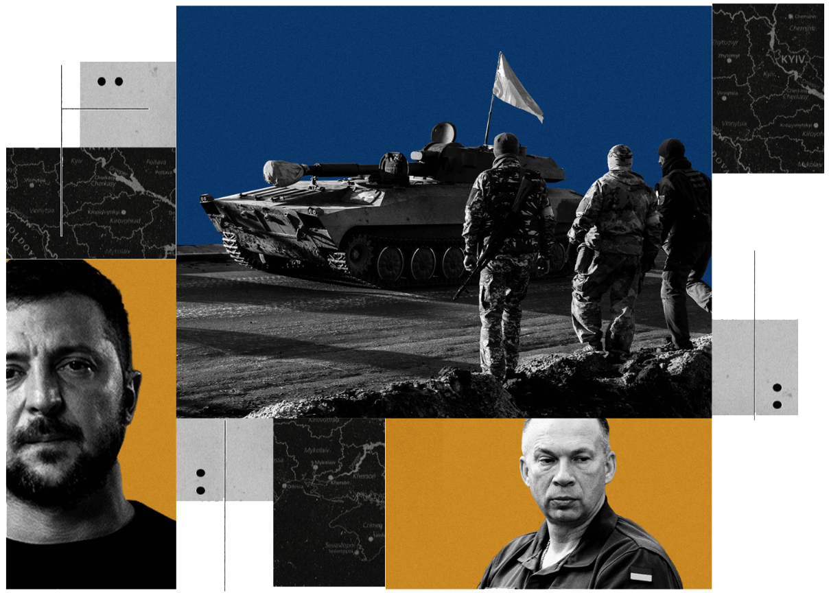 Битва за Киев: украинская доблесть и ошибки россии помогли спасти столицу 2 Украинский танк проезжает по Киеву, где президент Владимир Зеленский работал в бункере советской постройки, а генерал-полковник Александр Сырский руководил обороной столицы.