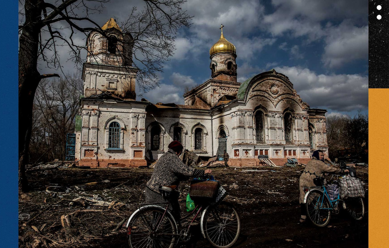 Православная церковь в Лукашовке, ставшая базой российских войск.