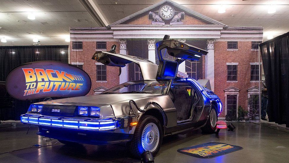 A DeLorean at the 2016 Comic-Con in Los Angeles