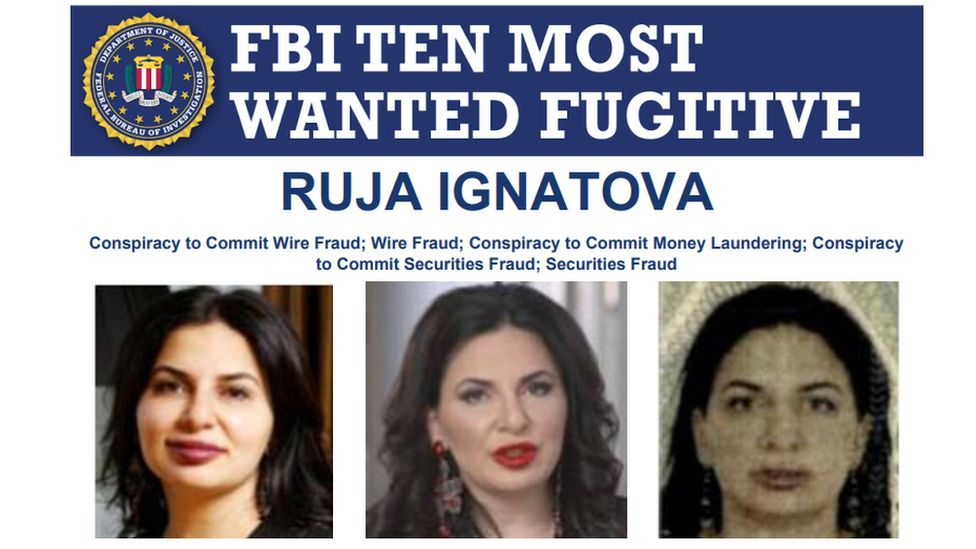 FBI agents believe Ms Ignatova travels with armed guards or associates
