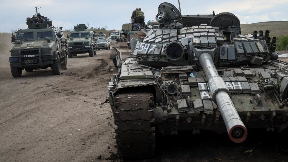 Ukraine's forces have mounted a sweeping counter-attack to re-take territory in the east