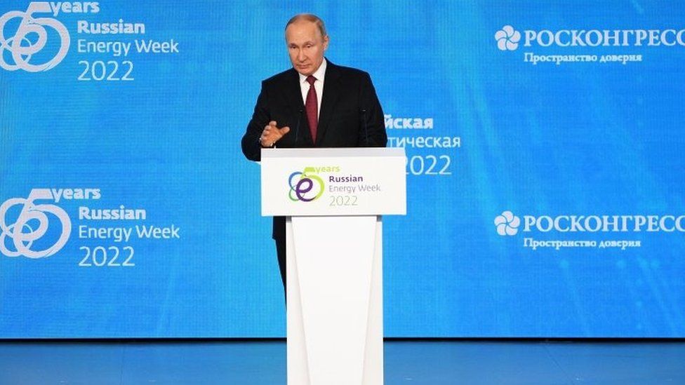 Vladimir Putin said Europe was to blame for its current energy crisis