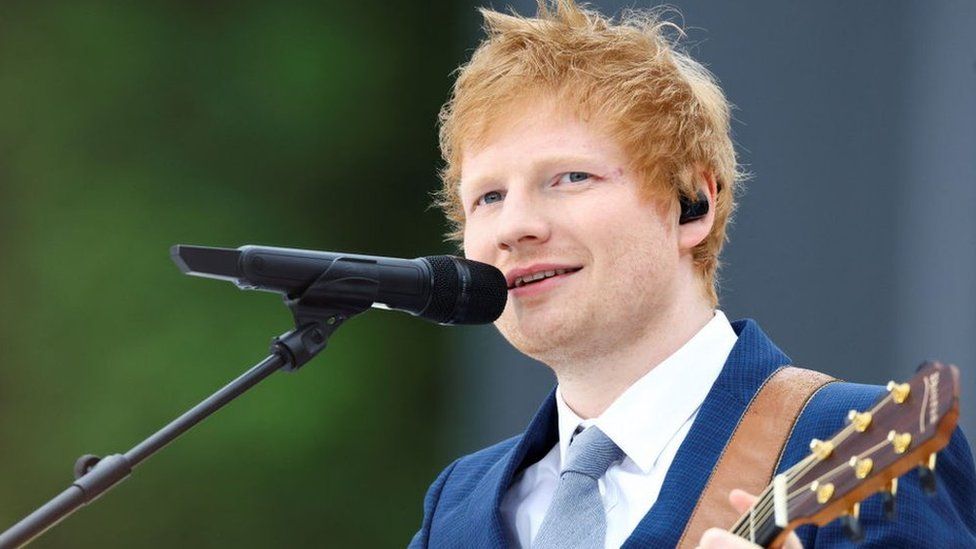 Ed Sheeran singing