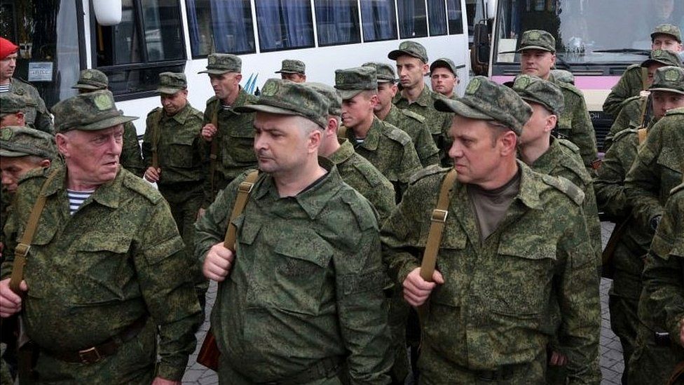 Russian reservists in Sevastopol, Crimea, 27 Sep 22