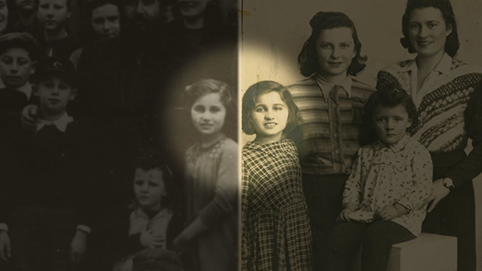 Blanche's face in the archive photo on the left, was previously listed as unidentified - she knew about the family photo on the right