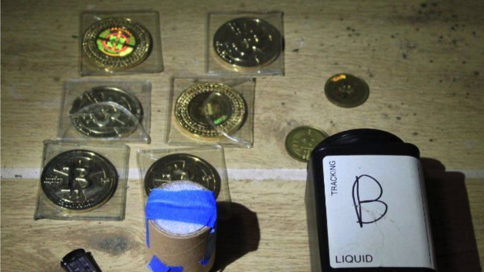 The stolen Bitcoin was found on memory sticks and on physical Bitcoin devices