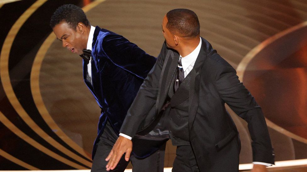 Will Smith slapping Chris Rock on stage at the Oscars was seen on live TV around the world