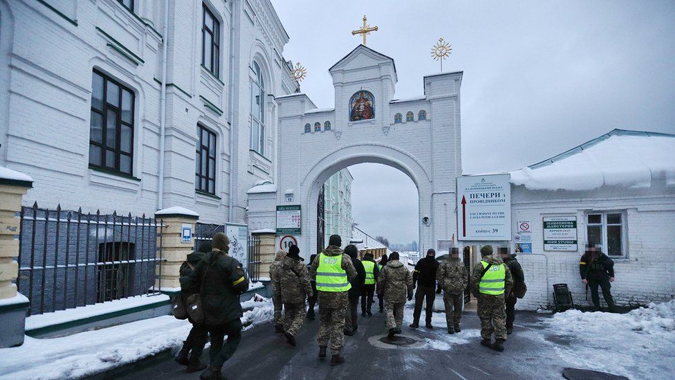 The security service in Kyiv said it aimed to prevent the monastery from being used for subversion