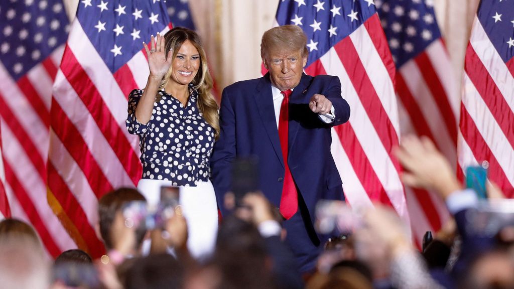 Donald Trump, pictured with his wife Melania, confirmed his intention to run again for president at the Mar-a-Lago estate in Florida on 15 November