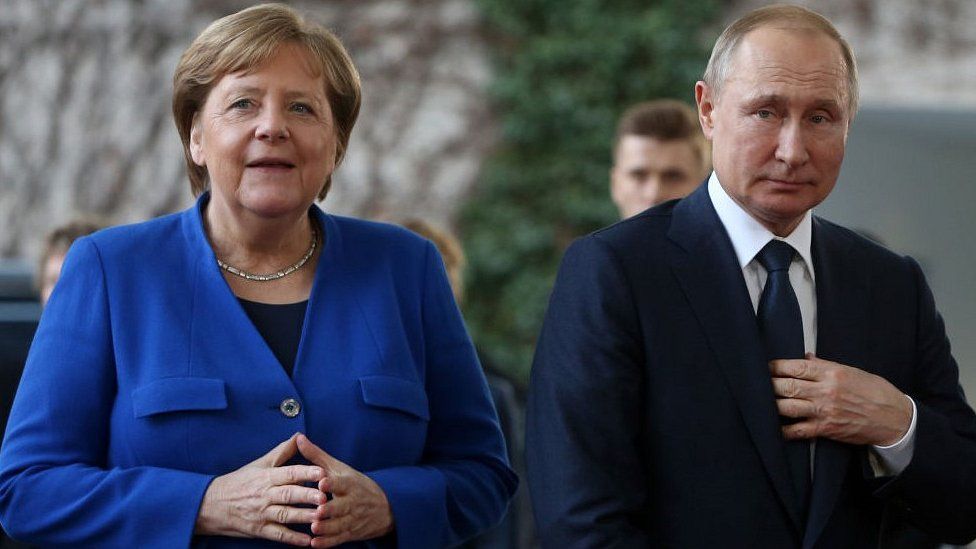 President Putin spoke German with Mrs Merkel, having been a Soviet KGB officer in former East Germany