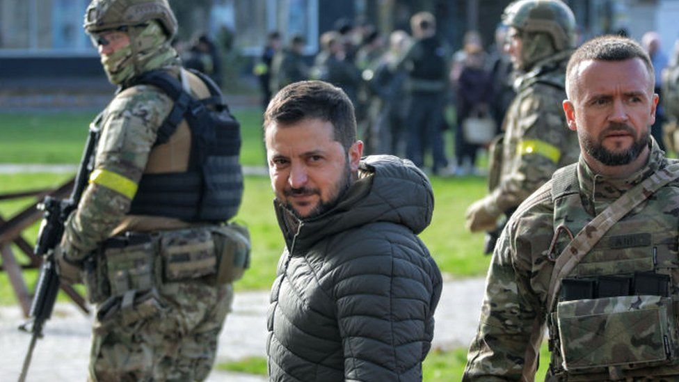 Volodymyr Zelensky's forces are now slowly retaking land captured by the Russians