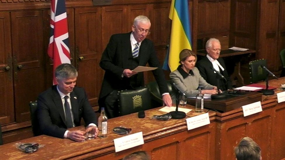 Lindsay Hoyle introduced the Ukrainian first lady to MPs