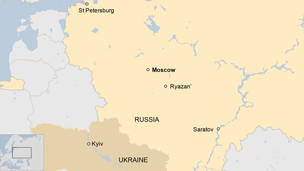 The military bases areas are hundreds of kilometres from the Ukrainian border.