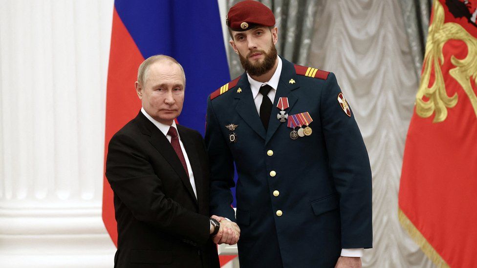 Vladimir Putin awarded National Guard Sergeant Lev Makeyev the Order of Courage