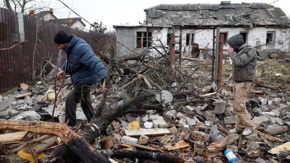 Cities across Ukraine have been targeted by a wave of Russian missile strikes, including the capital Kyiv
